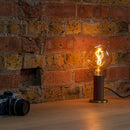 Knuckle Table Lamp Walnut with Voronoi I