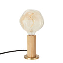 Knuckle Table Lamp Oak with Voronoi-I Bulb