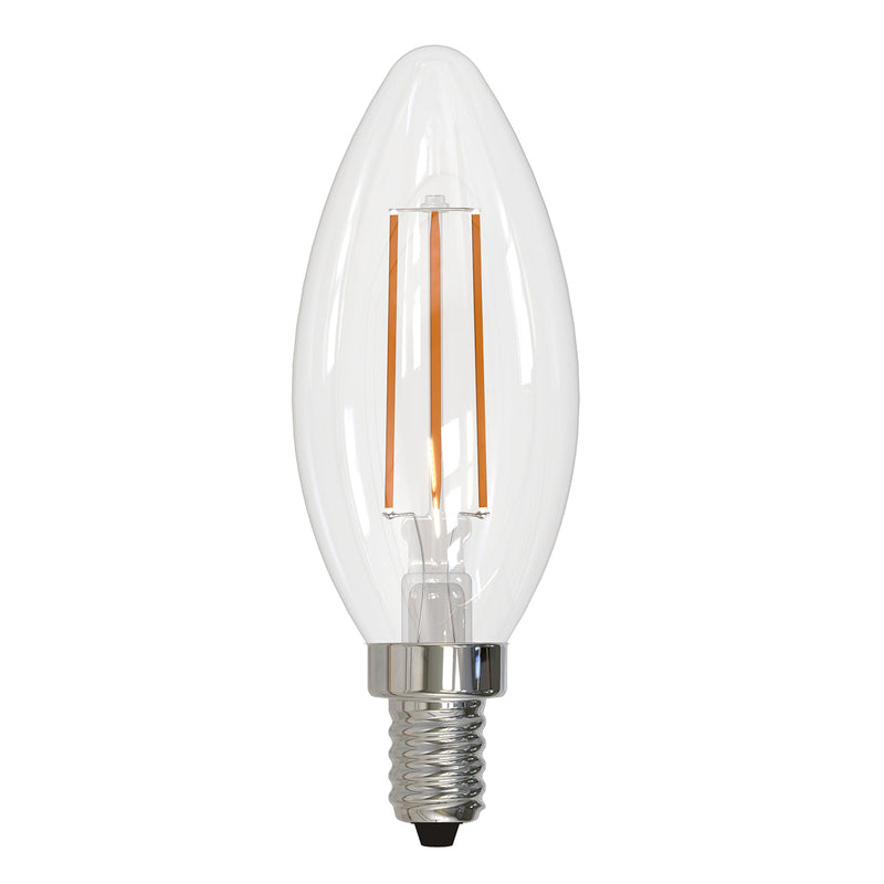 Bulbrite - 4 Watts - B11 - E12 Base - 3000KK - 120 Volts - Clear - LED4B11/30K/FIL/4/JA8-4PK