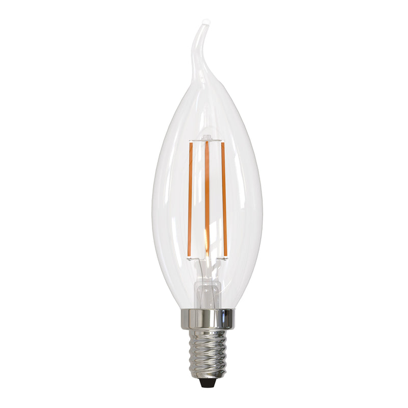 Bulbrite - 5 Watts - CA10 - E12 Base - 3000KK - 120 Volts - Clear - LED5CA10/30K/FIL/4/JA8-4PK