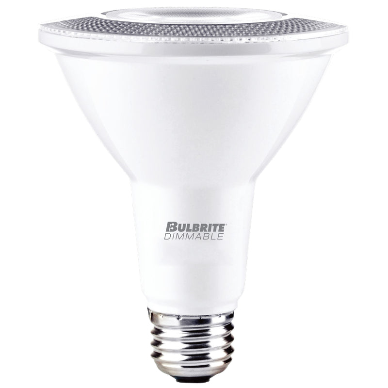 Bulbrite - 10 Watts - PAR30LN - E26 Base - 3000KK - 120 Volts - White - LED10PAR30L/B-FL40/830/WD/2-4PK