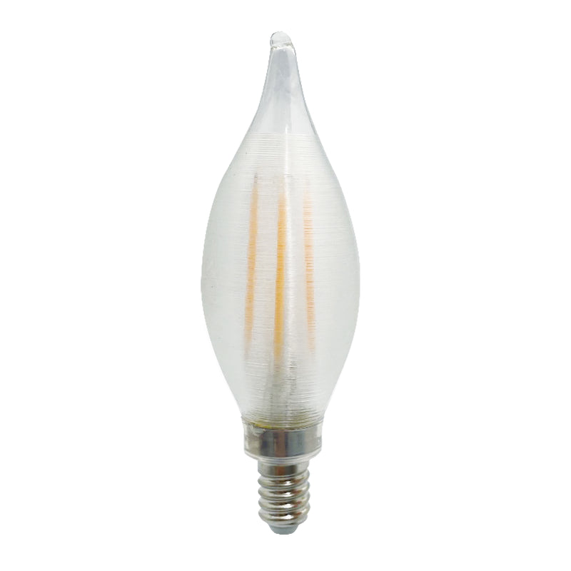 Bulbrite - 4 Watts - C11 - E12 Base - 2700KK - 120 Volts - SATIN - LED4C11/27K/FIL/SPUN/SAT-4PK