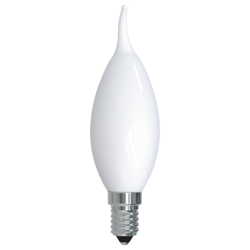 Bulbrite - 5 Watts - CA10 - E12 Base - 3000KK - 120 Volts - Milky - LED5CA10/30K/FIL/M/3-4PK