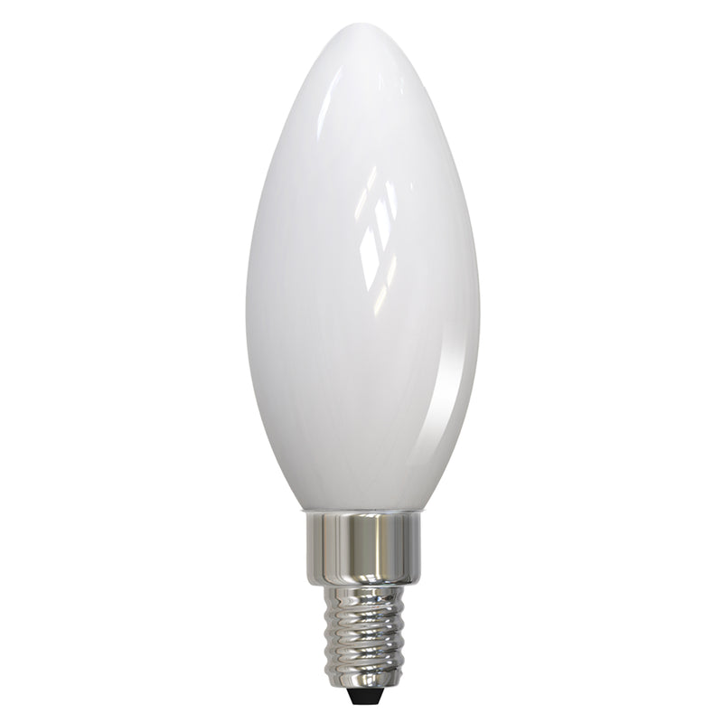 Bulbrite - 5 Watts - B11 - E12 Base - 2700KK - 120 Volts - Milky - LED5B11/27K/FIL/M/3-48PK