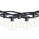 Bulbrite - 0.7 Watts - G16 - E12 Base - 2700KK - 120 Volts - String Light - Black - Bulbs Included:0.7W G16 Clear LED (10pcs) - STRING10L/14FT/16IN/E12/BLACK/LED/G16
