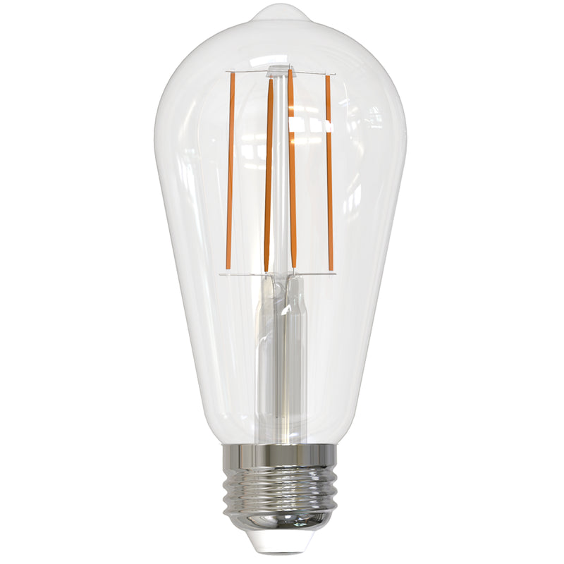 Bulbrite - 7 Watts - ST18 - E26 Base - 4000KK - 120 Volts - CLEAR - LED7ST18/40K/FIL/D/B-8PK