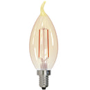 Bulbrite - 2.5 Watts - CA10 - E12 Base - 2100KK - 120 Volts - Antique - LED2CA10/21K/FIL-NOS/3-4PK