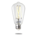 Bulbrite - 8 Watts - ST18 - E26 Base - 2200K-6500KK - 120 Volts - Clear - SL8WST18/90/W/CL/2PK
