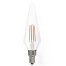 Bulbrite - 4 Watts - Prism - E12 Base - 3000KK - 120 Volts - Clear - LED4PRISM/30K/FIL/3-4PK
