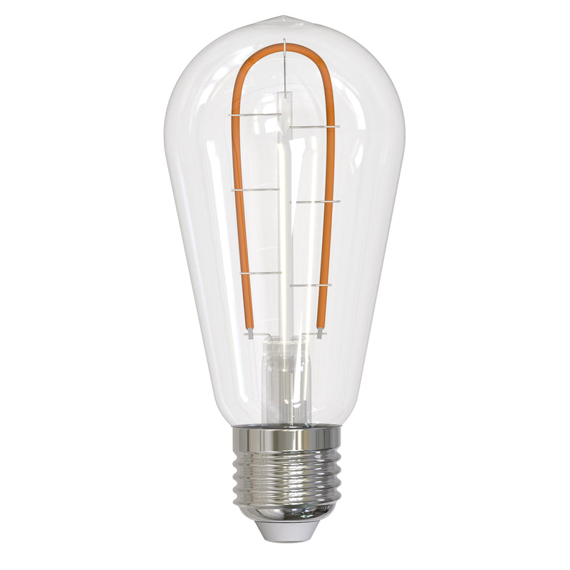 Bulbrite - 3 Watts - ST18 - E26 Base - 2100KK - 120 Volts - Clear - LED3ST18/21K/FIL-NOS/CURV/HAIRPIN-4PK