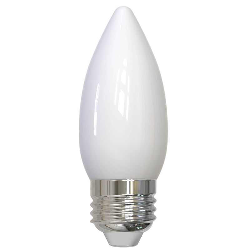 Bulbrite - 5.5 Watts - B11 - E26 Base - 3000KK - 120 Volts - Milky - LED5B11/30K/FIL/M/E26/3-4PK