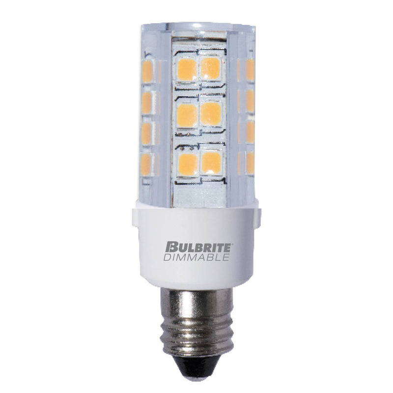 Bulbrite - 4.5 Watts - T4 - E12 Base - 2700KK - 120 Volts - Clear - LED4E12/27K/120/D-2PK