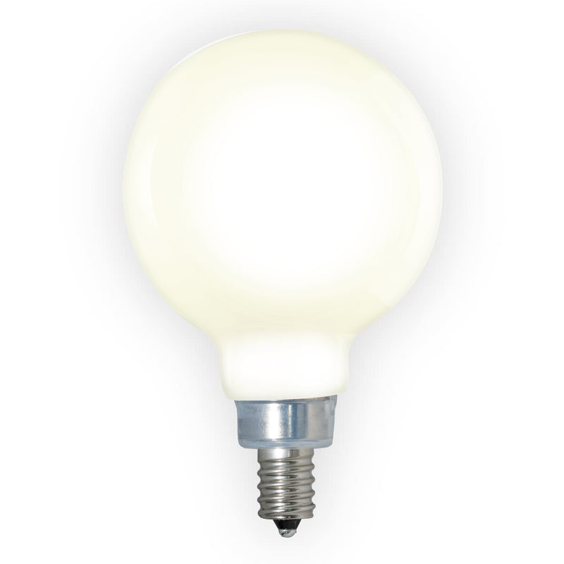 Bulbrite - 4 Watts - G16 - E12 Base - 3000KK - 120 Volts - Milky - LED4G16/30K/FIL/M/3-4PK