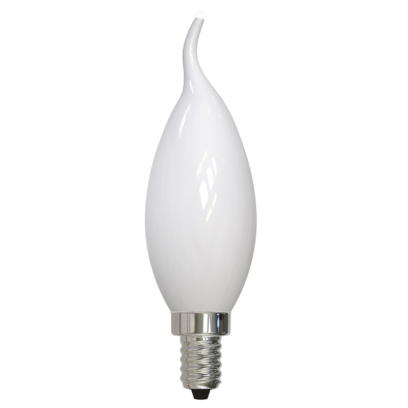 Bulbrite - 3.6 Watts - CA10 - E12 Base - 2700KK - 120 Volts - Milky - LED3CA10/27K/FIL/M/3-4PK