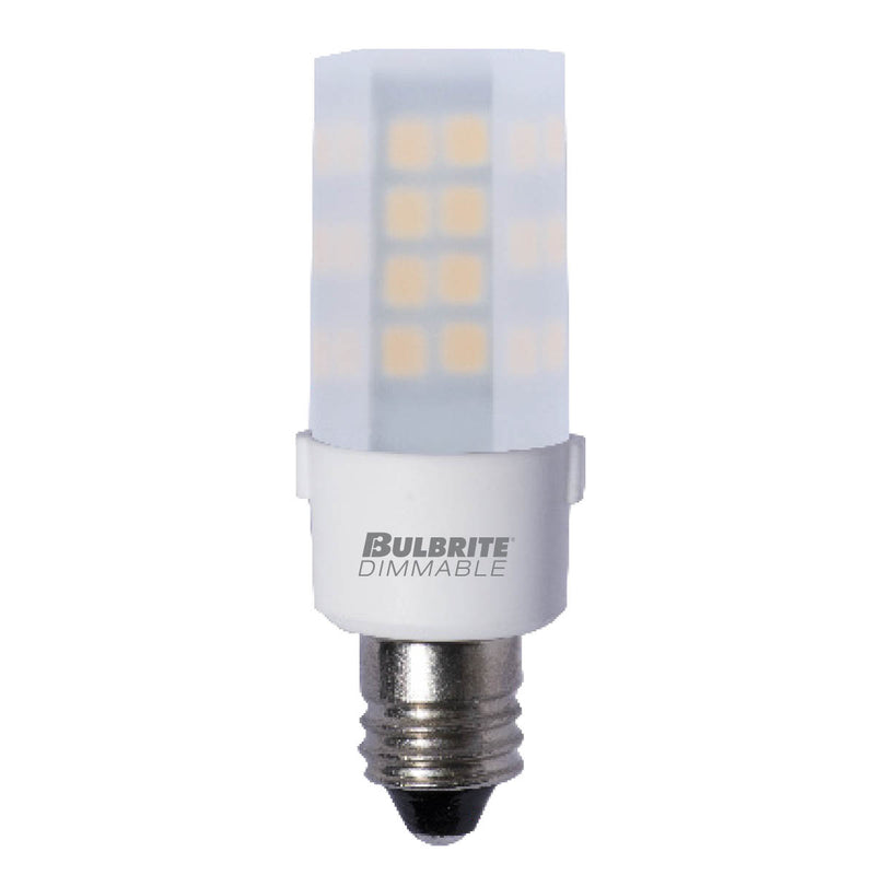 Bulbrite - 1/4/00 Watts - T4 - E11 Base - 2700KK - 120 Volts - Frost - LED4E11/27K/120/F/D-2PK