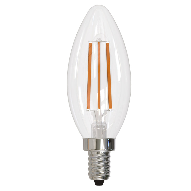 Bulbrite - 6.5 Watts - B11 - E12 Base - 3000KK - 120 Volts - Clear - LED6B11/30K/FIL/3-4PK