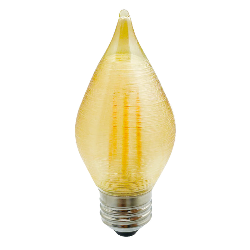 Bulbrite - 4 Watts - C15 - E26 Base - 2100KK - 120 Volts - AMBER - LED4C15/21K/FIL/SPUN/AMB-4PK