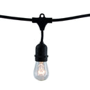 Bulbrite - 11 Watts - S14 - E26 Base - 2700KK - 120 Volts - String Light - Black - Bulbs Included:11W S14 Clear Incandescent (12pcs) - STRING12L/30FT/30IN/E26/BLACK/INC/S14