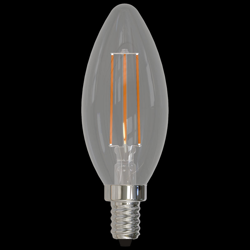 Bulbrite - 5 Watts - B11 - E12 Base - 2700KK - 120 Volts - Clear - LED5B11/27K/FIL/D/B-4PK