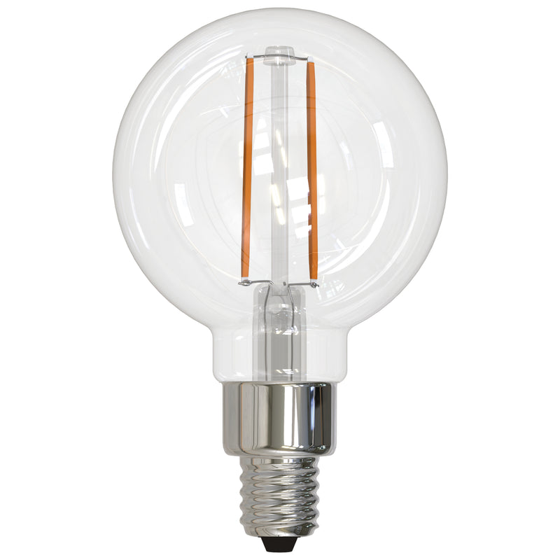 Bulbrite - 2.5 Watts - G16 - E12 Base - 2700KK - 120 Volts - Clear - LED2G16/27K/FIL/3-4PK