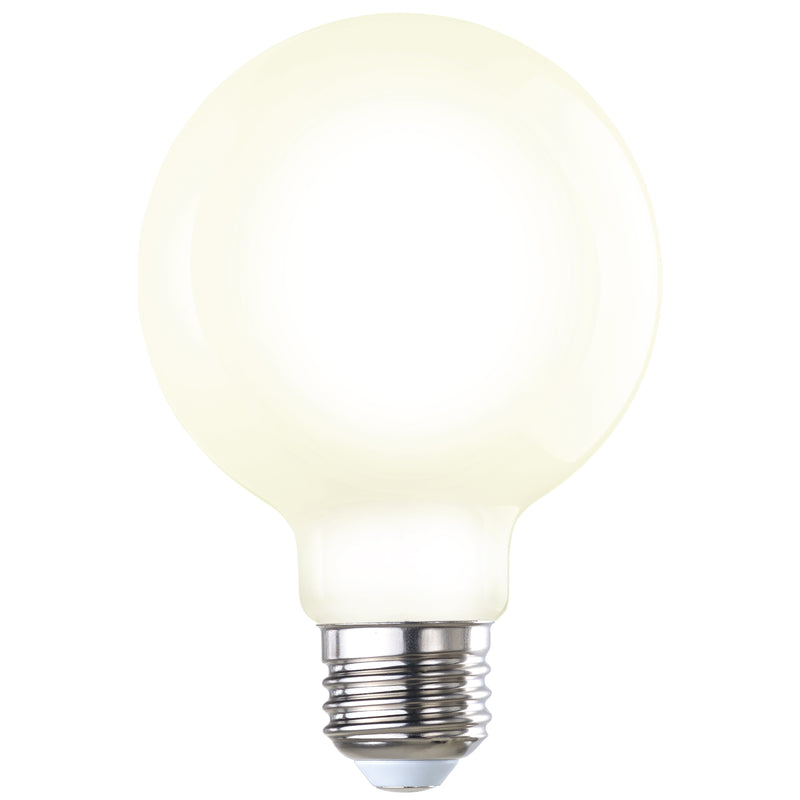 Bulbrite - 8.5 Watts - G25 - E26 Base - 3000KK - 120 Volts - Milky - LED8G25/30K/FIL/M/3-2PK