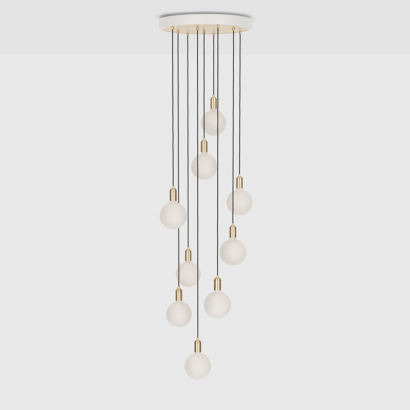 Nine Pendant with Large Canopy and Sphere IV Bulbs