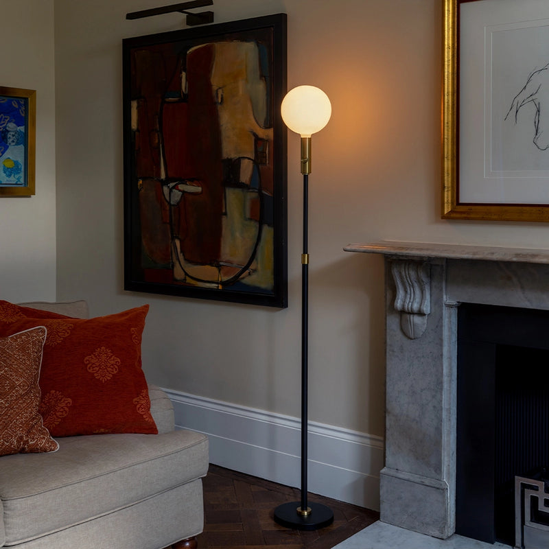 Poise Adjustable Floor Lamp in Brass