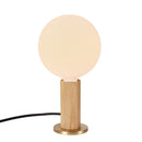 Knuckle Table Lamp Oak with Sphere IV Bulb