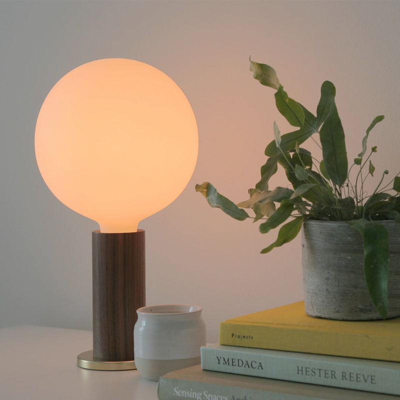 Knuckle Table Lamp Walnut with Sphere IV