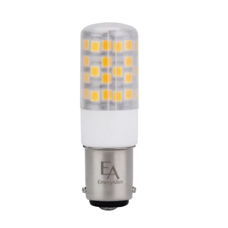 EmeryAllen - 4.5 Watts - T3 -  Base - 3000K - 120V AC Volts - EA-BA15D-4.5W-121-309F-D